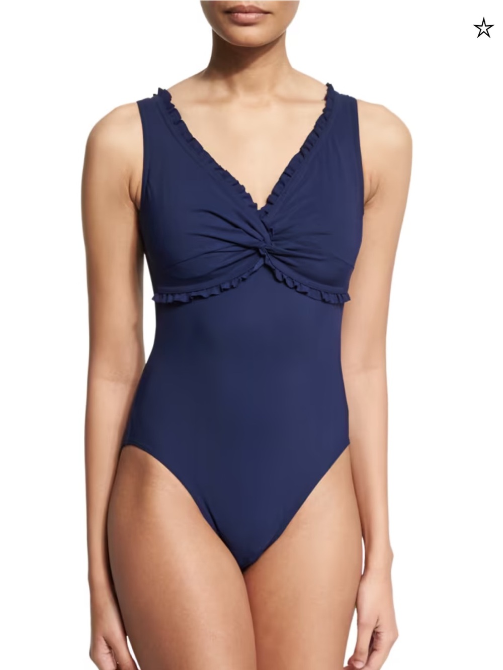 Karla Colletto Ruffle Twist one-piece swimsuit Sz 6